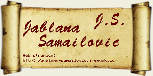 Jablana Samailović vizit kartica